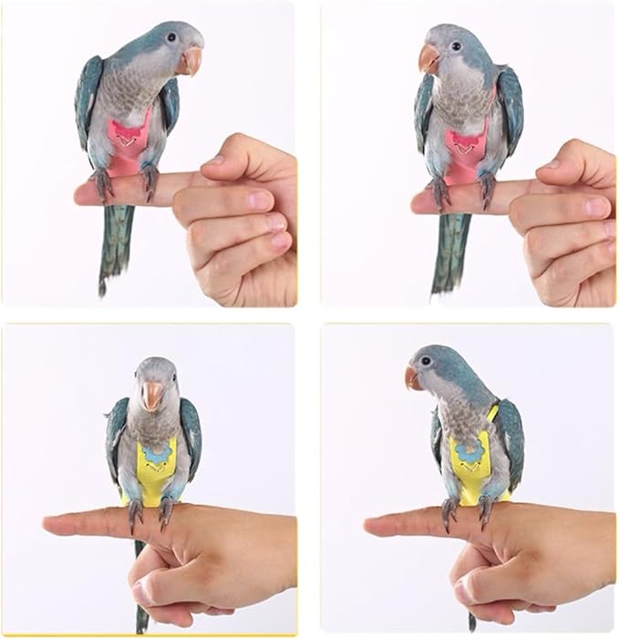 Parrot Clothes, Bird Diapers, Tiger Skin Peony, Flight Suit - Key Features for Avian Comfort and Style (Blue, S, Count, 1)