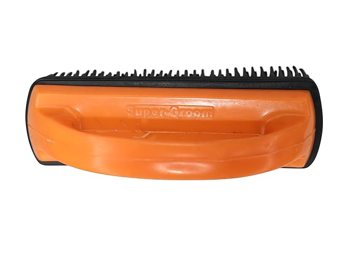 Grewal Equestrian Super Groom Saddle Pad Cleaning Brush (Orange)