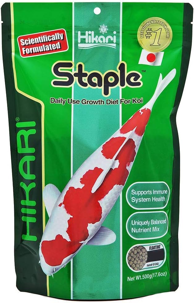 Hikari 17.6-Ounce Staple Floating Pellets for Koi and Pond Fish, Mini