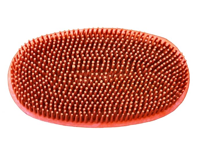 Grewal® Equestrian Grooming Bundle Kit - Comfy Pet Grooming & Bathing Glove - Oval Face Soft Bristles - Great for Thin & Sensitive Skin (Orange)