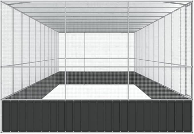 Steel Aviary with Extension, Large Flight King Bird Cage for Cockatiels African Grey Quaker Amazon Sun Parakeets Green Cheek Conures Pigeons Parrot Bird Cage, 448.4"x120.9"x83.5",-88
