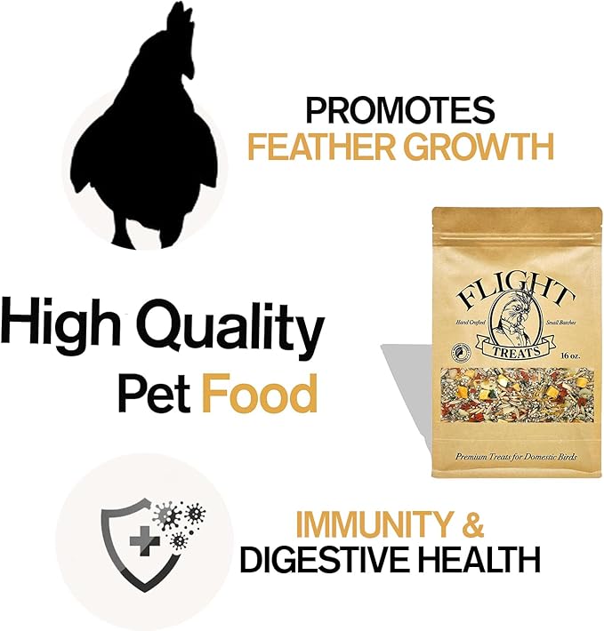 Flight Treats Handcrafted, Nutrient-Rich, and Irresistibly Delicious - 16 oz of Quality Food for Your Feathered Companions