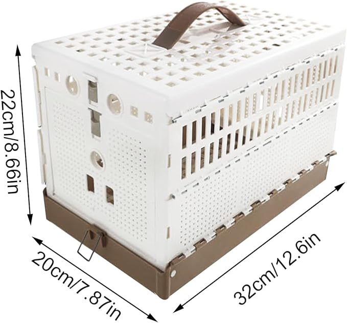 Small Bird Cage, Foldable Portable Carrier for Birds, Lightweight Training and Domestication Crate for Indoor Outdoor Yard Transport Travel Competition Use, Pet Aviary Accessory
