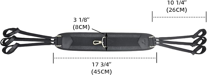 WAYNE'S DOG Canvas Duck Game Carrier - 12 Drops, Slip Noose - Bird Tote, Waterfowl & Goose Hanger, Duck Carrier Lanyard (Black)