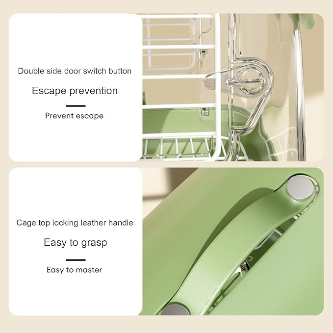Acrylic Bird Carriers Suit Small Bird Cage Garden Security Parrots Enclosure for Lovebird Parrots Swallow Goldfinches