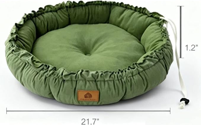 AYONS Pet Pad for Cats & Small Dogs - Deep Gray & Dark Green, S/M/L Sizes, Soft Comfortable Sleeping Cushion, Non-Slip Bottom Rest Bed, Washable Indoor Cuddle Mat