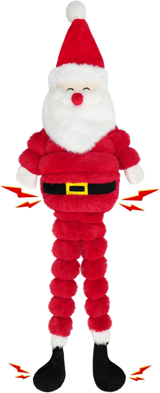 Prime Pets Christmas Dog Toys, 26” Large Plush Squeaky Dog Toys, Crinkle Santa Dog Toy for Small Medium Large Dogs, Stuffed Puppy Chew Toy to Keep Them Busy