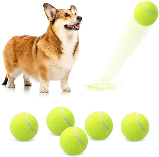 Magicorange 6 Pack Small Tennis Balls, 2 inch Tennis Balls for Dogs,Colorful Easy Catching Pet Playing Ball(Yellow, 6 Pack)