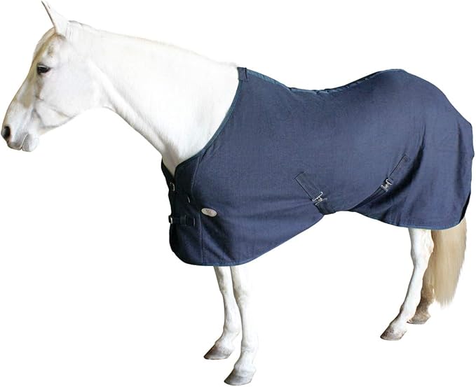Derby Originals Classic Fleece Cooler All Season Horse Sheet & Blanket Liner | Stables & Outdoor Use (Navy, 84")