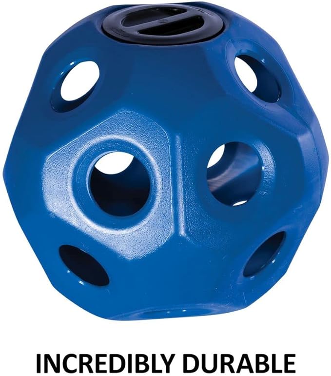 Schneiders Slow Feed Hay Ball Feeder for Horses | Color Blue Horse Stable Companion | Slow Feed Consumption | Boredom Buster | Durable Polyethylene