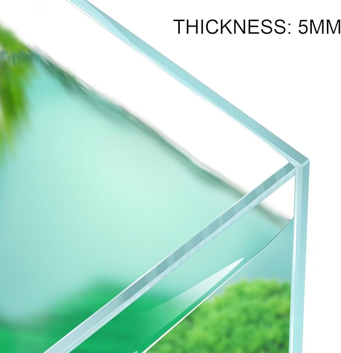 LYPHARD AQUARIUMS 2.5 Gallon Rimless Aquarium Tank, Ultra Clear Low Iron Nano Fish Tank for Betta Shrimp, L11.8×W5.5×H9.8 Glass Thickness 5mm with EVA Foam Leveling Mat