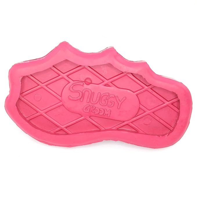 Grewal Equestrian Snuggy Groomer Soft Teeth Rubber Groomer Curry (Pink)