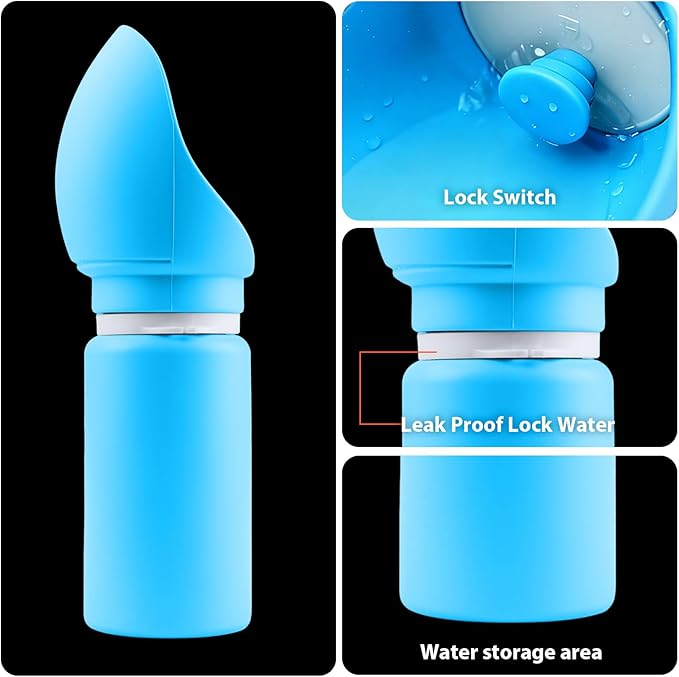 Portable Dog Water Bottle, 2-in-1 Leak Proof & Collapsible Silicone Pet Dispenser with Built-in Bowl, Food Grade Travel Cup for Walking, Hiking (19oz/550ml, Blue)