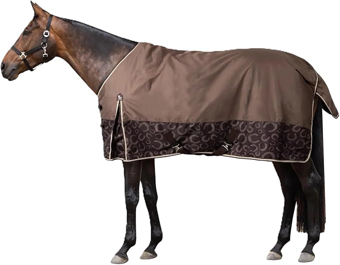 HORZE Glasgow Lightweight Waterproof Horse Turnout Blanket (100g Fill) - Chocolate Plum - 75 in