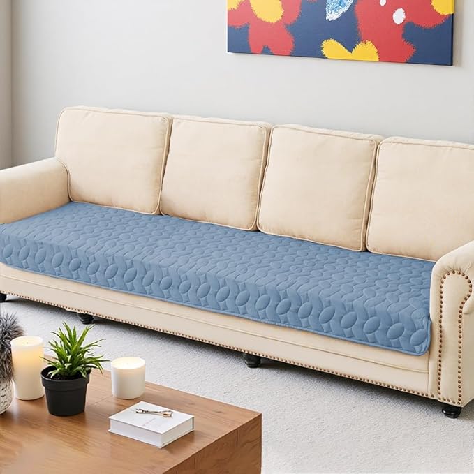 Ameritex Waterproof Pet Bed Cover Anti-Slip Dog Bed Blanket for Sofa and Furniture Waterproof New Pattern Design (Lightblue, 30x90 Inch (Pack of 1))