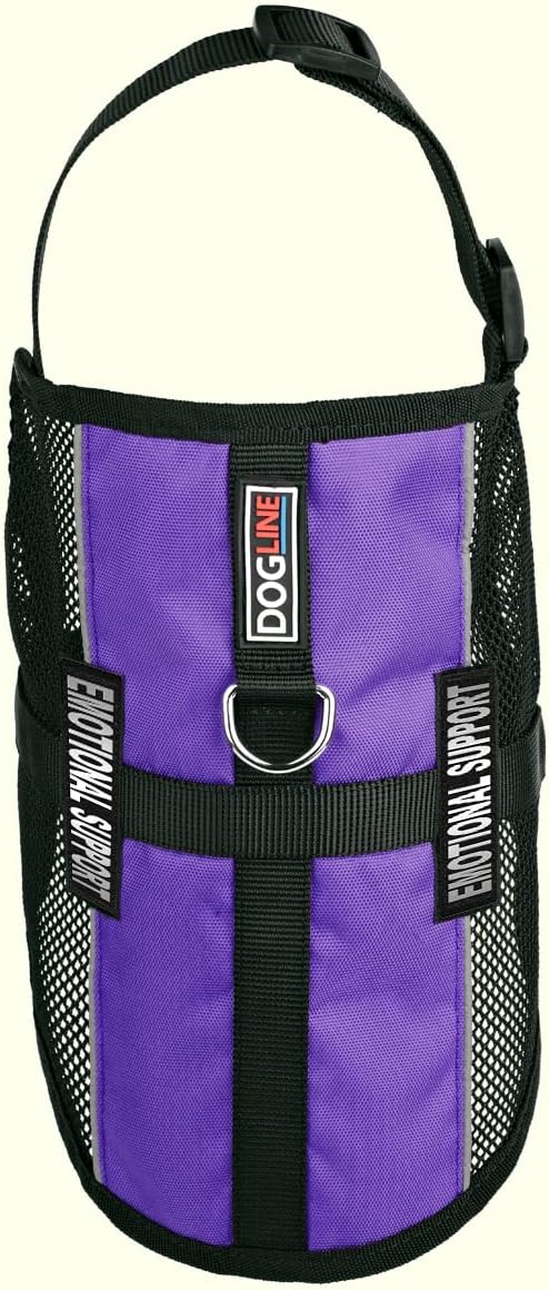 Dogline MaxAire Multi-Purpose Mesh Vest for Dogs and 2 Removable Emotional Support Patches, Small, Purple, (13"-16")