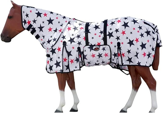 HILASON Horse Fly Sheet - Summer Spring UV Protection Mesh Bug Mosquito FlySheet for Horses | Fly-Sheet