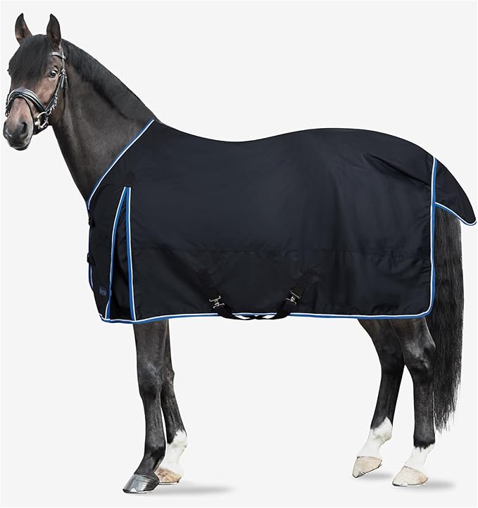 HORZE Glasgow Light Weight Waterproof Turnout Horse Sheet (No Fill) - Dark Blue - 72 in