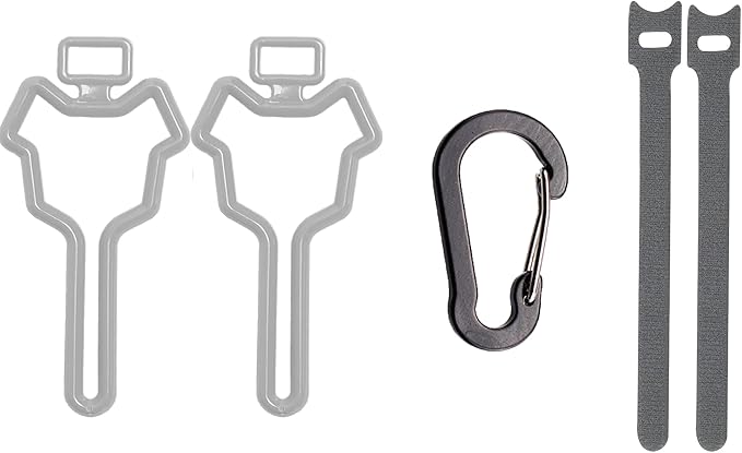Dog Poop Bag Holder, Waste Bag Holder, Dog Poop Bag Carrier, Hand Free Holder (2 pack, Grey)