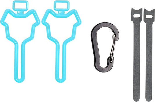 Dog Poop Bag Holder, Waste Bag Holder, Dog Poop Bag Carrier, Hand Free Holder (2 pack, Blue)