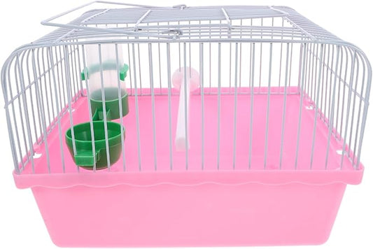 Bird Carrier Travel Cage Parrot Carrying Cage for Birds and Small Animals（Pink）