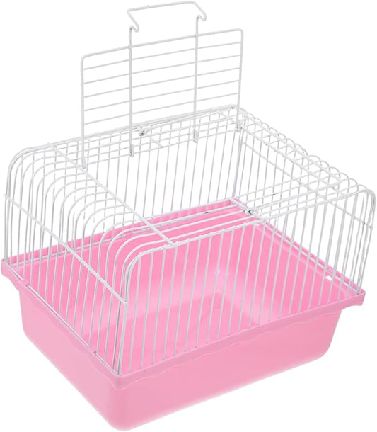 Toyvian Portable Bird Travel Cage for Lovebirds Parakeets Small Animals Lightweight Bird Carrier Comfortable Habitat for Indoor Travel Use