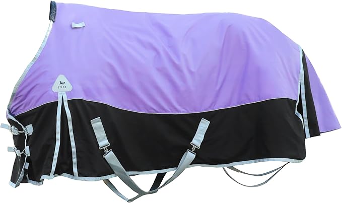 Horse Turnout Blankets Horse Blanket Winter Water Resistant,220G-Gram Polyester Poly Filling Liner 1200D Premium Turnout Horse Blanket,Medium Weight Blanket 78inches145cm