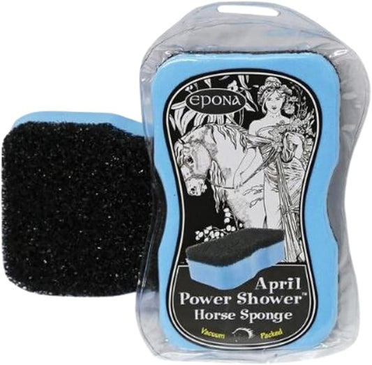 Epona Tiger Tongue and April Power Shower Sponge, Horse/Equine Grooming/Face Sponge (April Power Shower)
