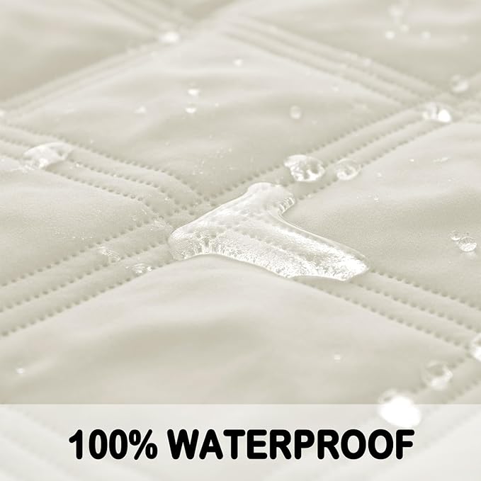 fuguitex Waterproof Dog Blanket Reversible for Small Dogs Resistant Leakproof Washable Couch Cushion Bed Protector Cover for Indoor Furniture Pet Friendly（82"*102",Baby Pink+Cream