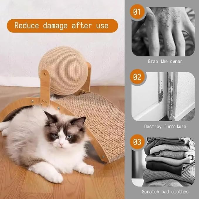 Scratch pad for Cats，cat Scratching Post，Cardboard cat Scratcher，Kitten Scratcher，sisal cat Scratching Board，cat Scratch pad-FANJUN-AMTECH