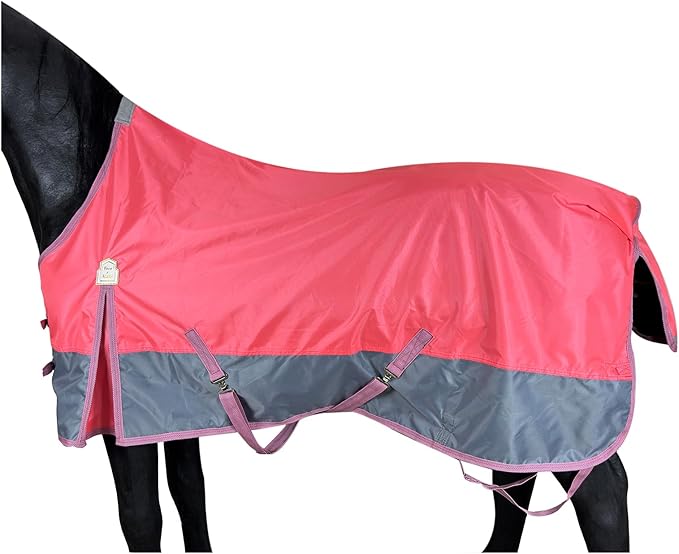BARN & STABLE 420D Breathable&Waterproof Horse Sheet Summer Sheet for Horse with Removable Web Leg Straps