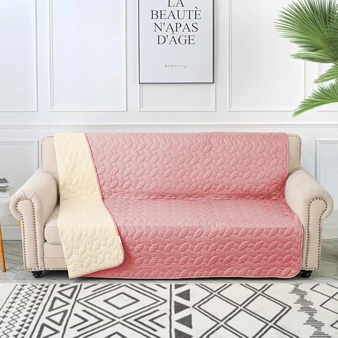 Ameritex Waterproof Pet Bed Cover Anti-Slip Dog Bed Blanket for Sofa and Furniture Waterproof New Pattern Design (Pink, 30x90 Inch (Pack of 1))