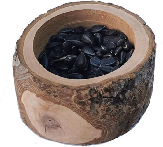 Apple Wood Feeding Bowl for Small Animals, Food Dish for Guinea Pig, Chinchilla, Parrots