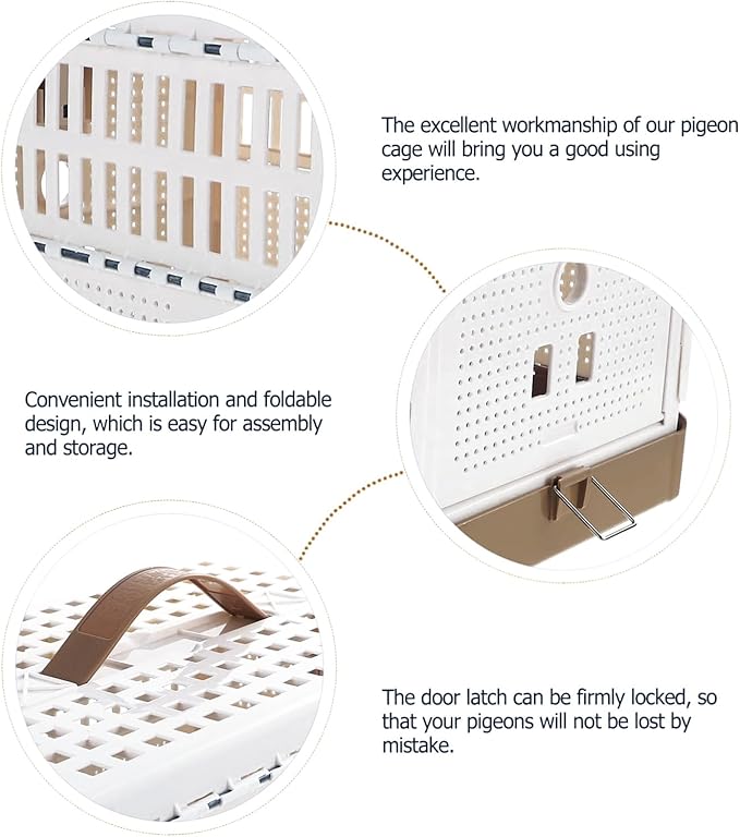 Small Bird Cage, Foldable Portable Carrier for Birds, Lightweight Training and Domestication Crate for Indoor Outdoor Yard Transport Travel Competition Use, Pet Aviary Accessory