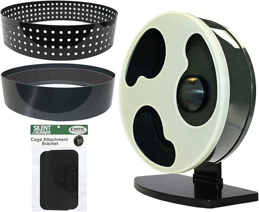 Silent Runner Glow Wheel - 12" Regular - Exercise Wheel (Wheel + Autoclean Track + Sandy Track + Attachment)