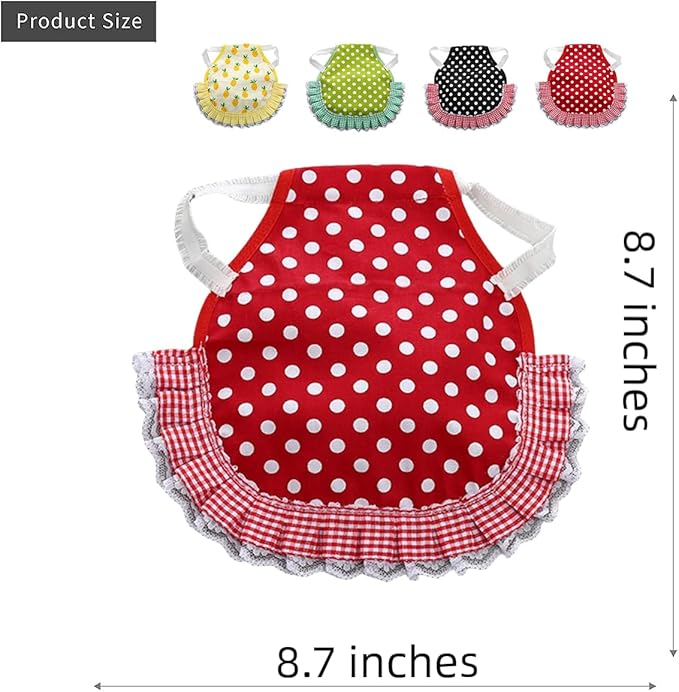 4-Pack Chicken Diapers Saddle Set for Hen with Bow Tie Reusable Handmade Washable Waterproof Inner Layer for Geese Duck Chicken- Stylish and Protective Poultry Clothes (4 Diapers+4 Saddles,Large)