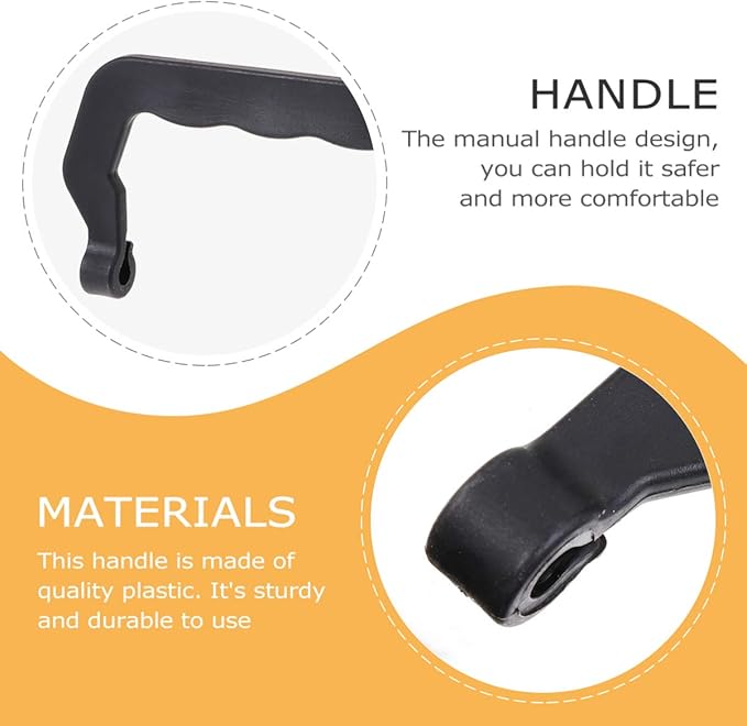 Zerodeko 10Pcs Pet Cage Handles, Black, Portable Plastic, Easy Install, Comfortable to Hold, Replacement Parts for Dog, Cat, Rabbit, Hamster, Bird Cages