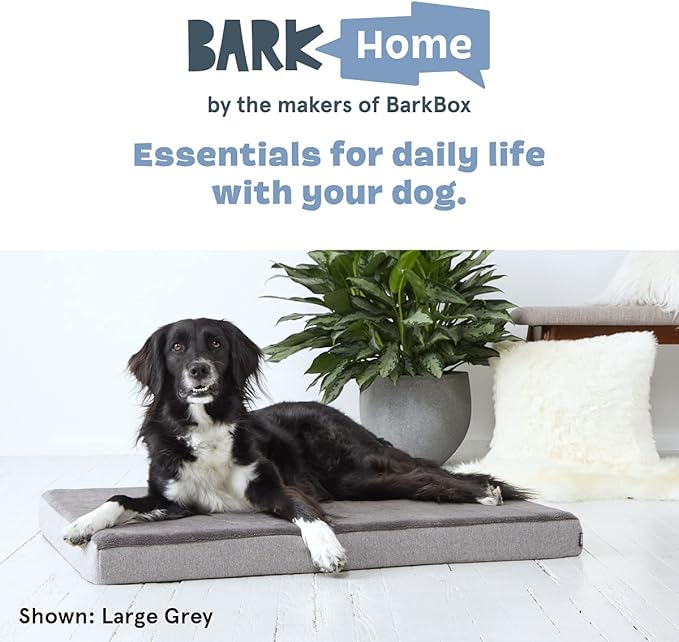 Barkbox Orthopedic Dog Bed | Comfortable Memory Foam Mattress for Joint Relief | Head and Neck Support Waterproof with Non Skid Bottom | Calming Durable Bed with Washable Cover | Small, White Plaid