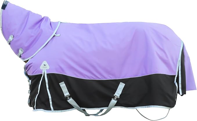 Horse Turnout Blankets Horse Blanket Winter Water Resistant,220G-Gram Polyester Poly Filling Liner 1200D Premium Turnout Horse Blanket,Medium Weight Blanket 72 inches,135cm