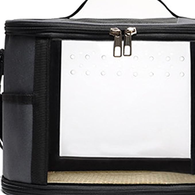 Bird Carrier Bag Pet Bird Carrier Bird Supply Portable Shoulder Bag Bird Travel Carrier for Chinchilla Budgerigars Parakeets, Gray S