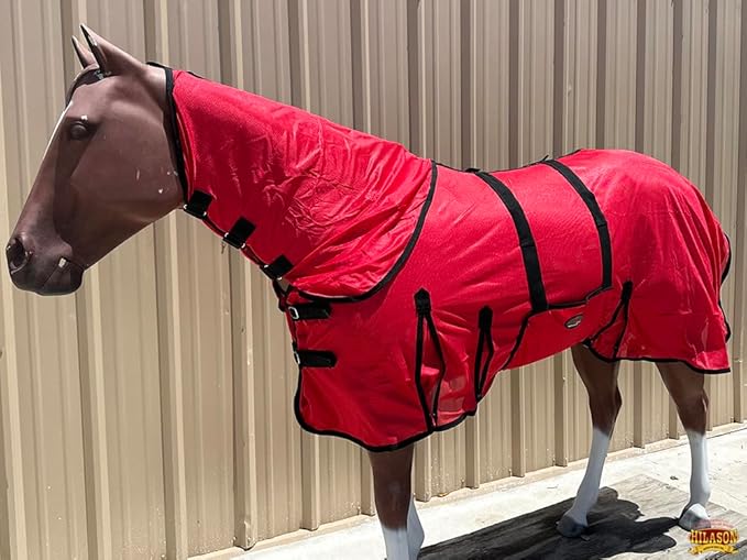 HILASON Horse Fly Sheet - Summer Spring UV Protection Mesh Bug Mosquito FlySheet for Horses | Fly-Sheet