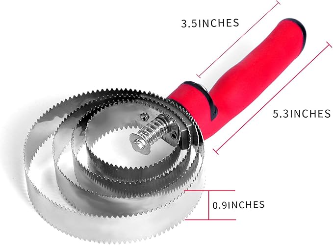 Reversible Stainless Steel Curry Comb with Soft Touch Grip (Red)
