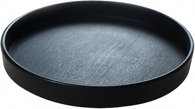 OMEM Reptile Food Bowl Water Dish,Feeding Dish, Birds Bowl (L, Black)