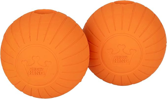 Chew King by Mammoth Bacon Flavored Dog Balls, Supreme 2.5" 2-Pk