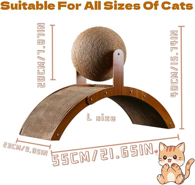 Scratch pad for Cats，cat Scratching Post，Cardboard cat Scratcher，Kitten Scratcher，sisal cat Scratching Board，cat Scratch pad-FANJUN-AMTECH (L)