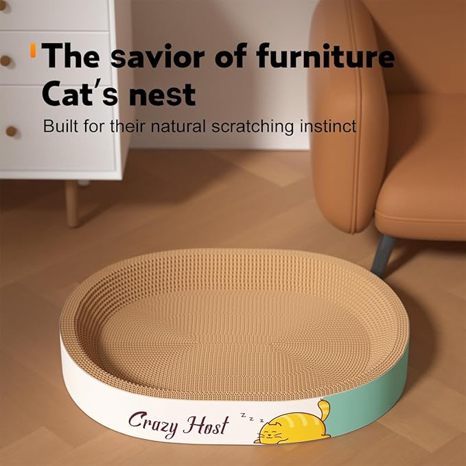 Pet Scratching Board Cat Scratch Pad for Indoor Sleeping (19.7" L x 13.8" W x 3.5" H)