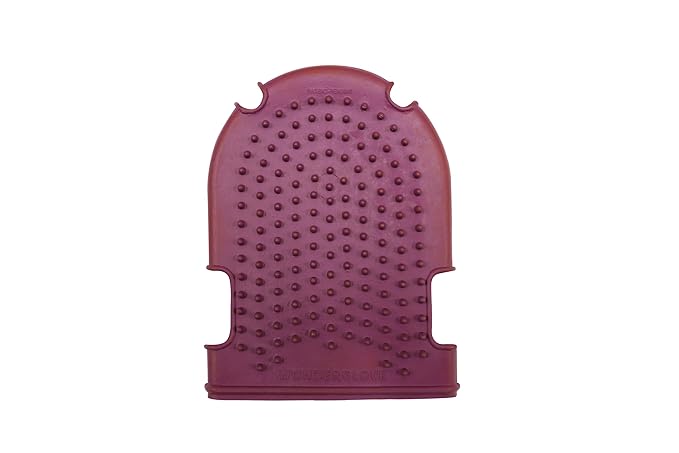 Grewal Equestrian Wonder Grooming Glove-Double Sided (Purple)