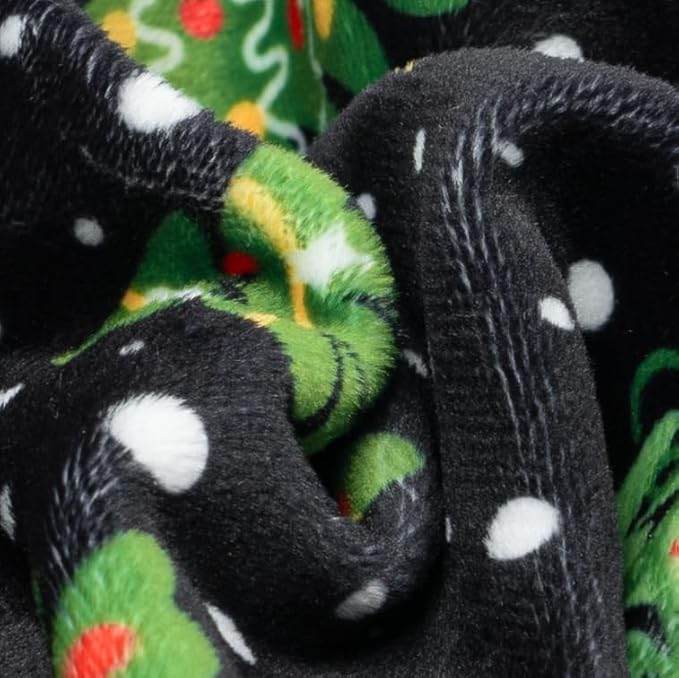 Fitwarm Christmas Tree Dog Pajamas, Christmas Clothes for Small Dogs Boy Girl, Holiday Pet Outfit, Black, Red, Green, Yellow, Medium