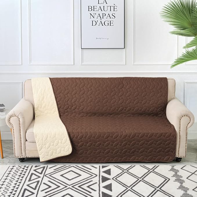 Ameritex Waterproof Pet Bed Cover Anti-Slip Dog Bed Blanket for Sofa and Furniture Waterproof New Pattern Design (Chocolate, 30x80 Inch (Pack of 1))