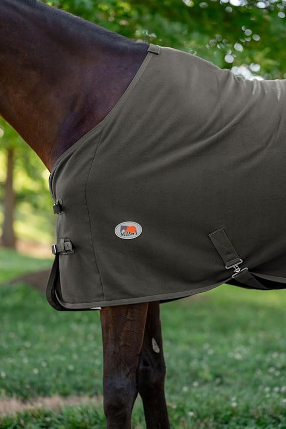Miller's Standard Neck Fleece Cooler for Horses -Dark Green -81